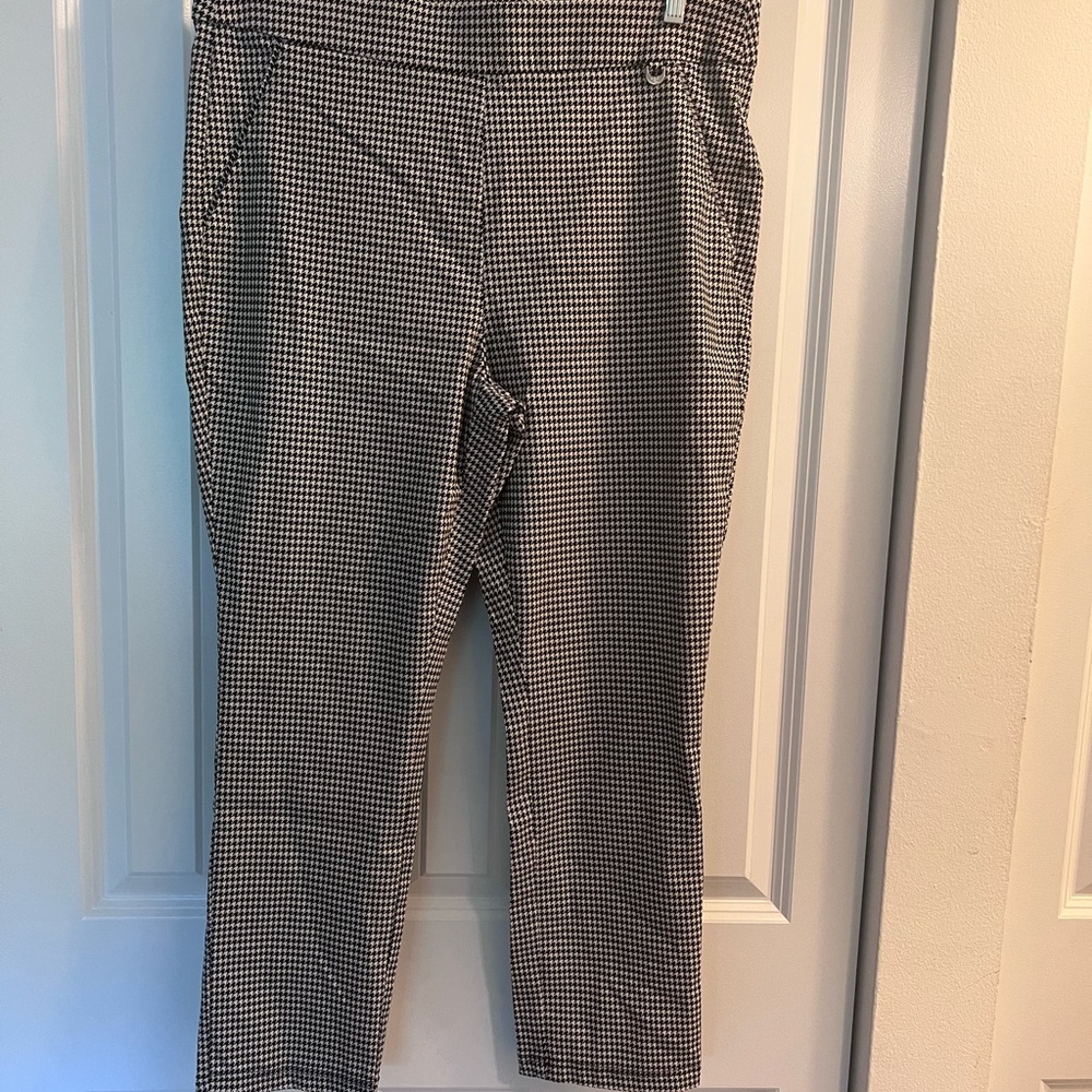Rafaella Black and White Houndstooth Trousers